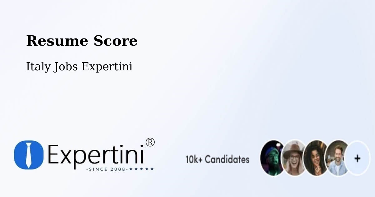 Resume Score & Job Description Match Tool – Curno - Italy Jobs Expertini